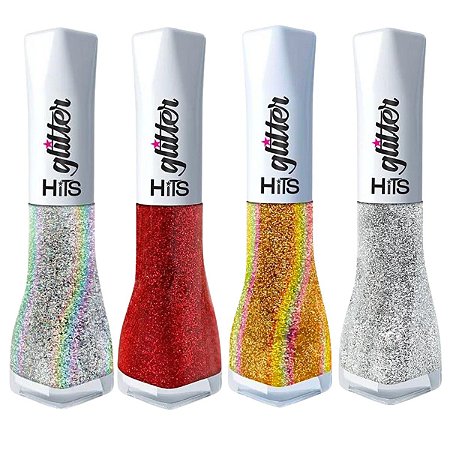 Kit Esmalte Glitter Hits 5free 8ml C/4