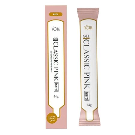 Refil Gel Construtor Para Unhas Vólia Classic Pink Hard 14g