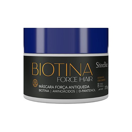 Máscara Força Antiqueda Shine Blue Biotina Force Hair 315g