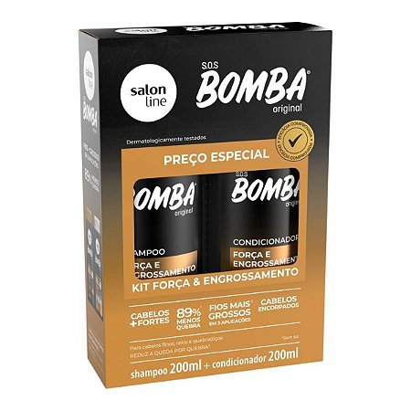 Shampoo + Condicionador Salon Line Sos Bomba Força e Engrossamento 200ml