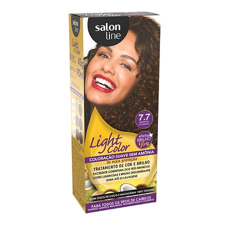 Coloração Suave Salon Line Light Color 7.7 Marrom Dourado