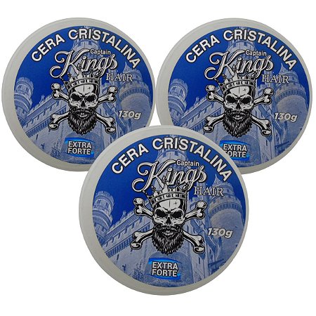 Kit Cera Cristalina Captain Hair Extra Forte Com 3 130g