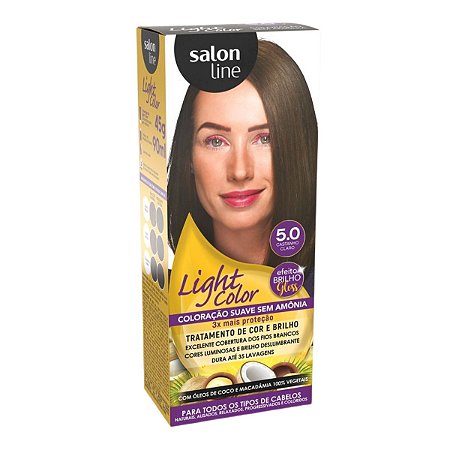 Coloração Suave Salon Line Light Color 5.0 Castanho Claro