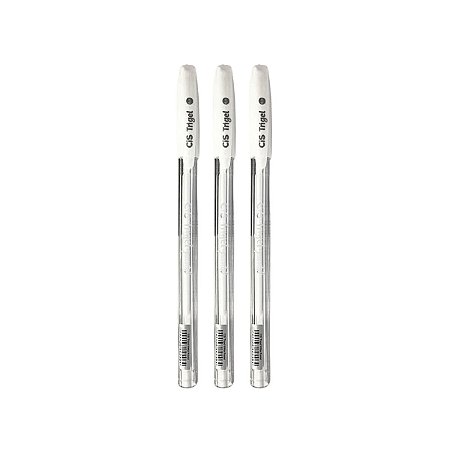 Canetas Gel Cis Trigel Pastel Branca 3 Unidades