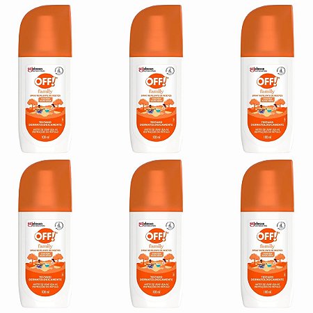 Kit Spray Repelente de Insetos Johnson Off! Family Com 6 100ml