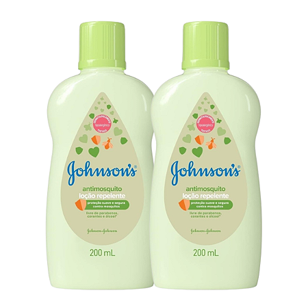Kit Loção Repelente Johnsons Antimosquito 200ml Com 2