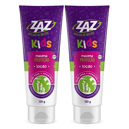 Kit Loção Repelente de Insetos Dahuer Zaz Kids Maxima Proteção Com 2 120g