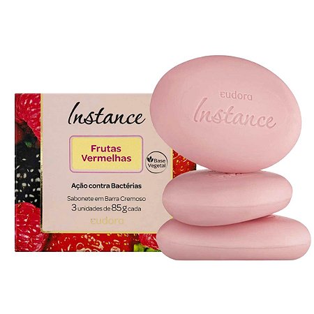 Sabonete em Barra Instance Eudora Frutas Vermelhas 85g C/3un