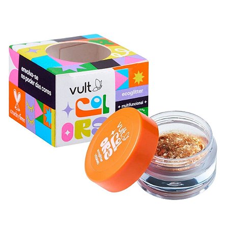 Ecoglitter multifuncional dourado, da Vult
