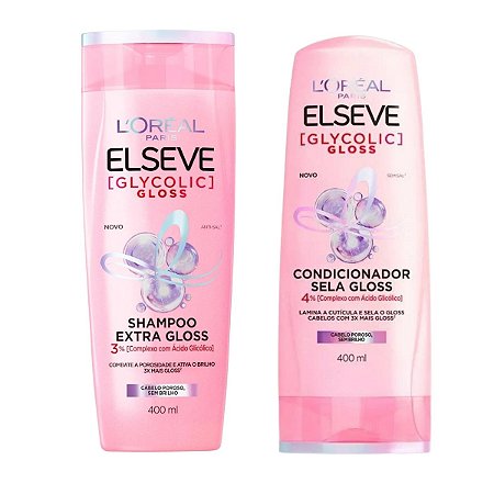 Shampoo + Condicionador Elseve Glycolic Gloss 400ml