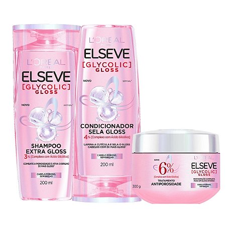 Kit Elseve Glycolic Gloss Com 3