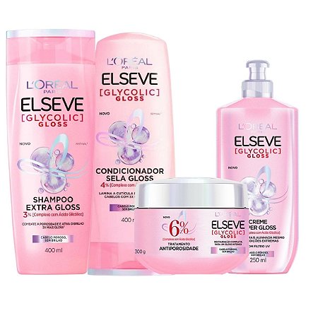 Kit Elseve Glycolic Gloss Com 4
