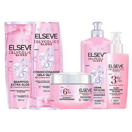 Kit Elseve Glycolic Gloss Com 5