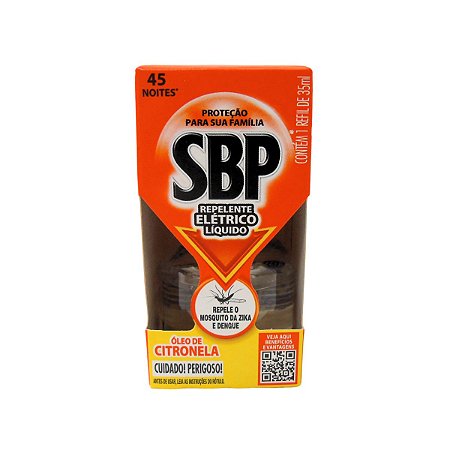Refil De Repelente Elétrico Líquido SBP Óleo De Citronela 35ml