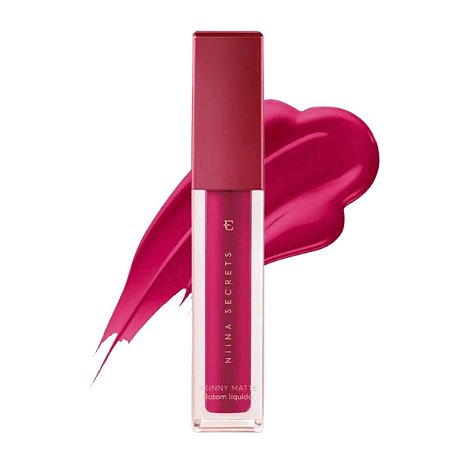 Batom Líquido Skinny Matte Eudora Niina Secrets Pink Peonia 5ml