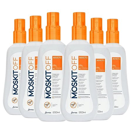 Kit Spray Repelente Farmax MoskitOff Adulto Com 6 200ml