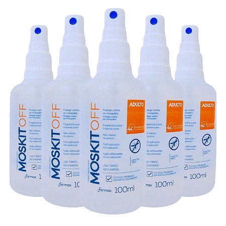 Kit Spray Repelente Farmax MoskitOff Adulto Com 6 100ml