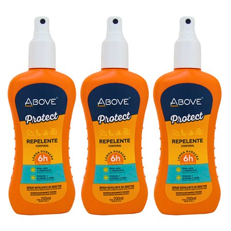 Kit Repelente Corporal Above Protect Com 3 200ml