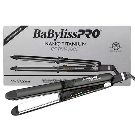 Prancha Babyliss Pro Nano Titanium Optima3000 Black Bivolt