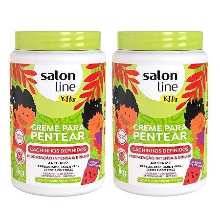 Kit Salon Line Kids: 2 Cremes para Pentear Melancia 1kg