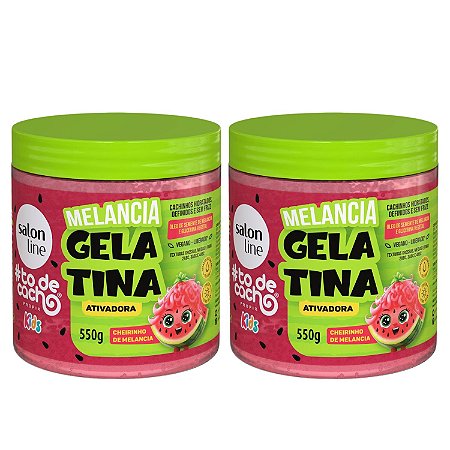 Kit Salon Line Kids #todecacho: 2 Gelatinas Ativadoras Melancia 550g