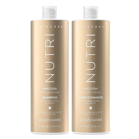 Shampoo + Condicionador Jacques Janine Hair Care Nutri 750ml