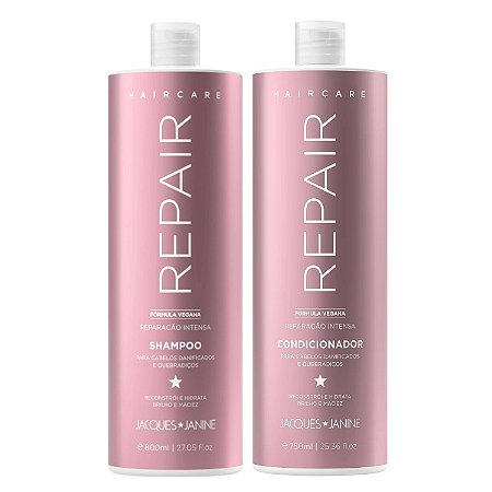 Shampoo + Condicionador Jacques Janine Hair Care Repair 750ml