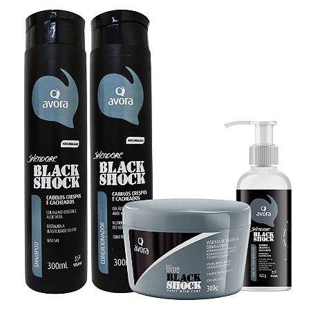 Kit Avora Splendore Black Shock Com 4