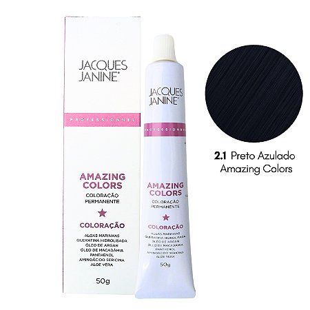 Coloração Jacques Janine 2.1 Preto Azulado 50g
