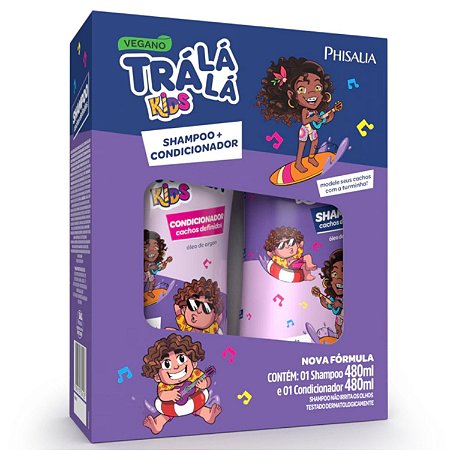 Shampoo + Condicionador Trá Lá Lá Kids Cachos 480ml