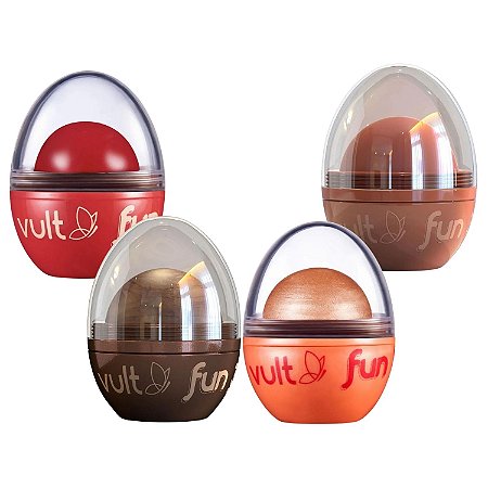 Kit 2 Blush + 2 Iluminador Vult Fun 3 em 1 6,5g
