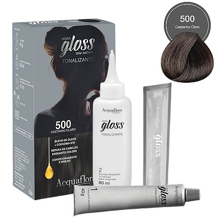 Tonalizante Acquaflora Hidra Gloss 500 Castanho Claro