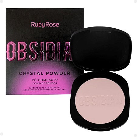 Pó Compacto Ruby Rose Obsidian Crystal Powder Pc44