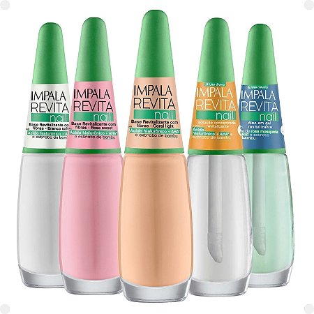 Kit Impala Revita Nail Base + Diurno e Noturno Com 5