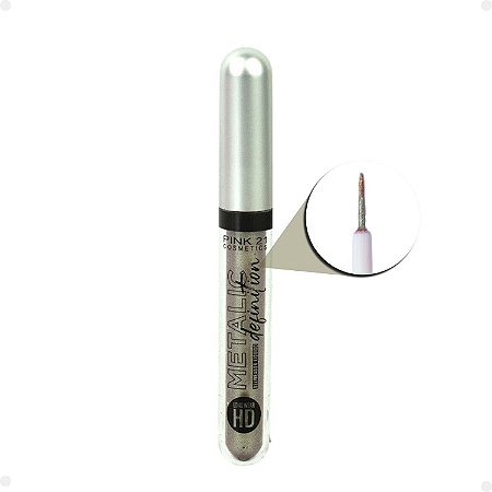Delineador Líquido Pink 21 Metalic Definition 01 2,5ml