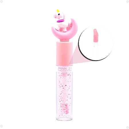 Lipgloss Mágico Pink 21 Unicorn Dream 01 4ml