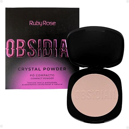 Pó Compacto Ruby Rose Obsidian Crystal Powder Pc03