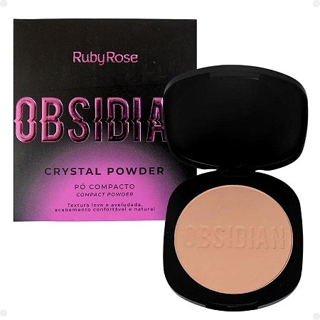 Pó Compacto Ruby Rose Obsidian Crystal Powder Pc04