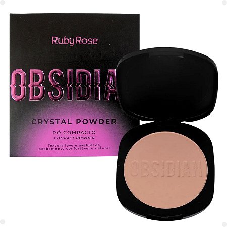 Pó Compacto Ruby Rose Obsidian Crystal Powder Pc05