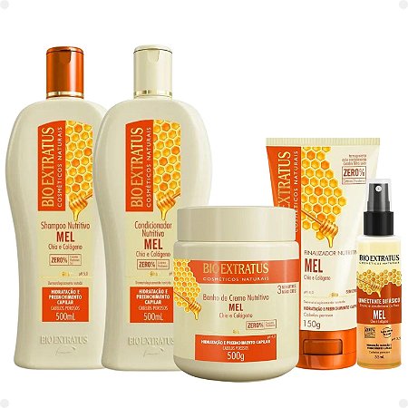 Kit Nutritivo Bio Extratus Mel Chia e Colágeno Com 5