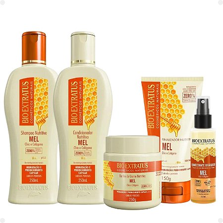Kit Nutritivo Bio Extratus Mel Chia e Colágeno Com 5