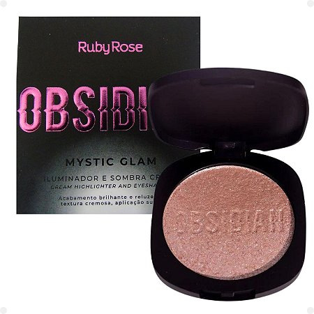 Iluminador e Sombra Cream Ruby Rose Obsidian Mystic Glam Pearl Hb-2600-1