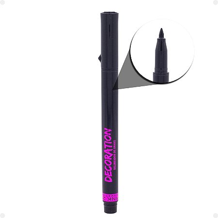 Caneta Delineadora de Unhas Pink 21 Decoration Preto 3,2g