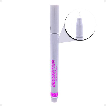 Caneta Delineadora de Unhas Pink 21 Decoration Prata 3,2g