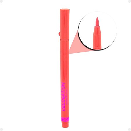 Caneta Delineadora de Unhas Pink 21 Decoration Vermelho 3,2g