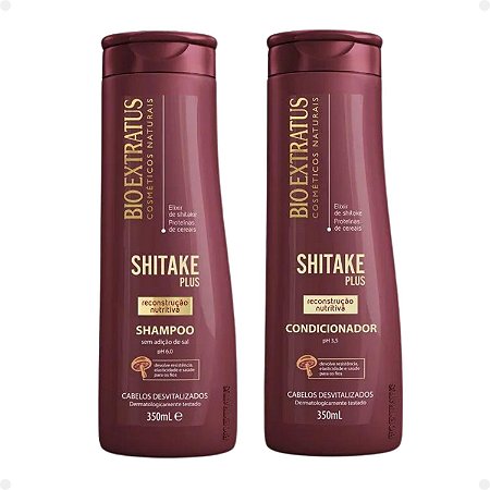 Shampoo + Condicionador Bio Extratus Shitake Plus 350ml