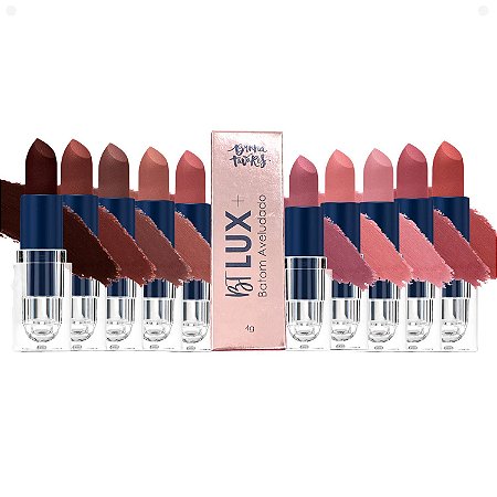 Kit Batom Aveludado Bruna Tavares Bt Lux + Com 10