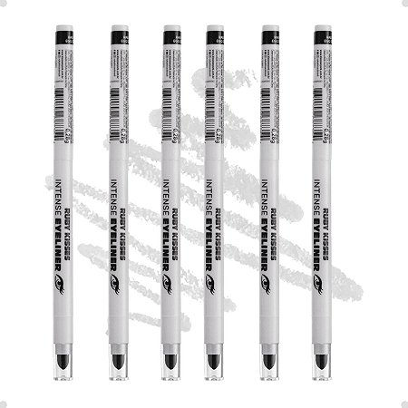 Kit Lápis Retrátil de Olhos Ruby Kisses Intense Eyeliner Egg Shells Com 6 RAE06BR