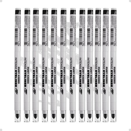 Kit Lápis Retrátil de Olhos Ruby Kisses Intense Eyeliner Egg Shells Com 12 RAE06BR