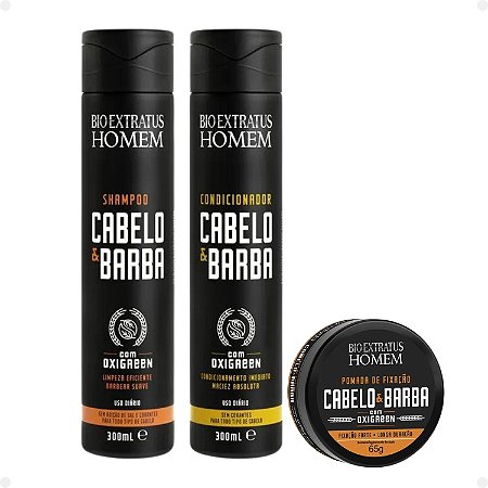 Kit Bio Extratus Homem Cabelo & Barba Com 3